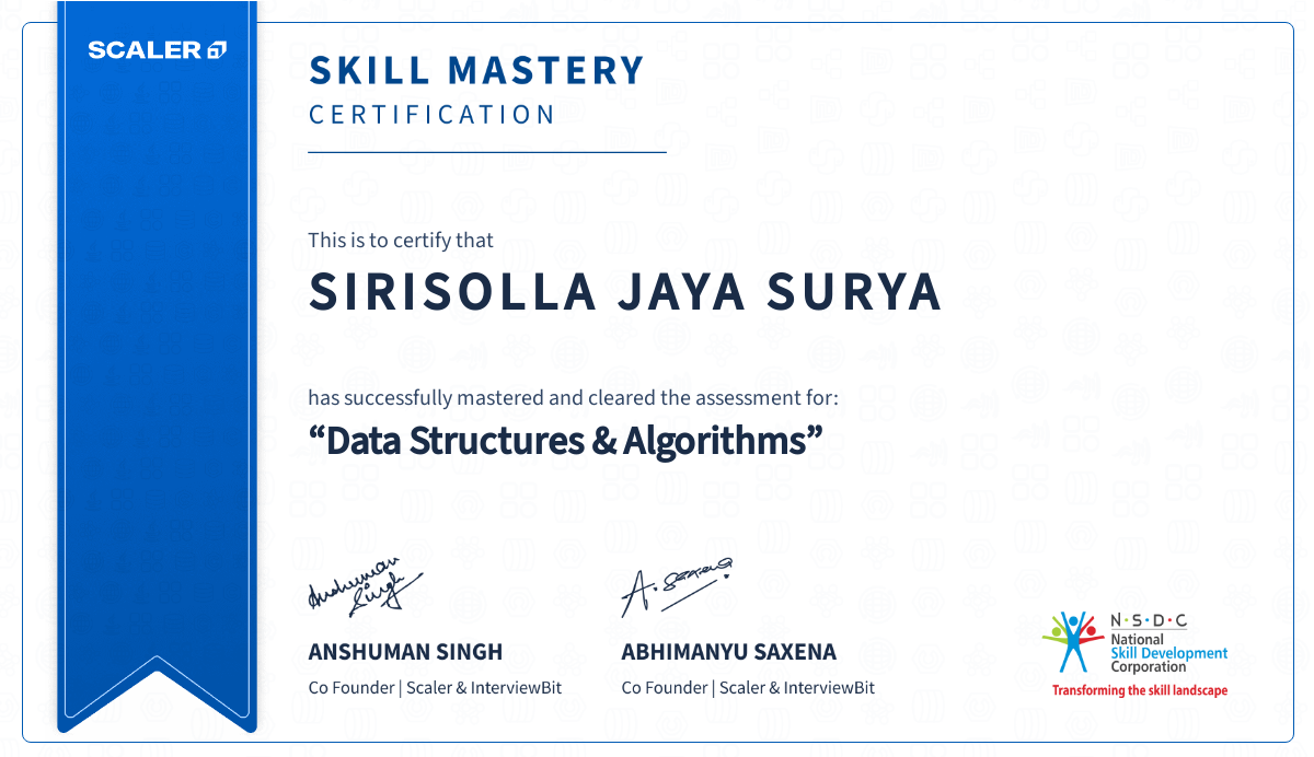 Data Structures & Algorithms — Skill Mastery